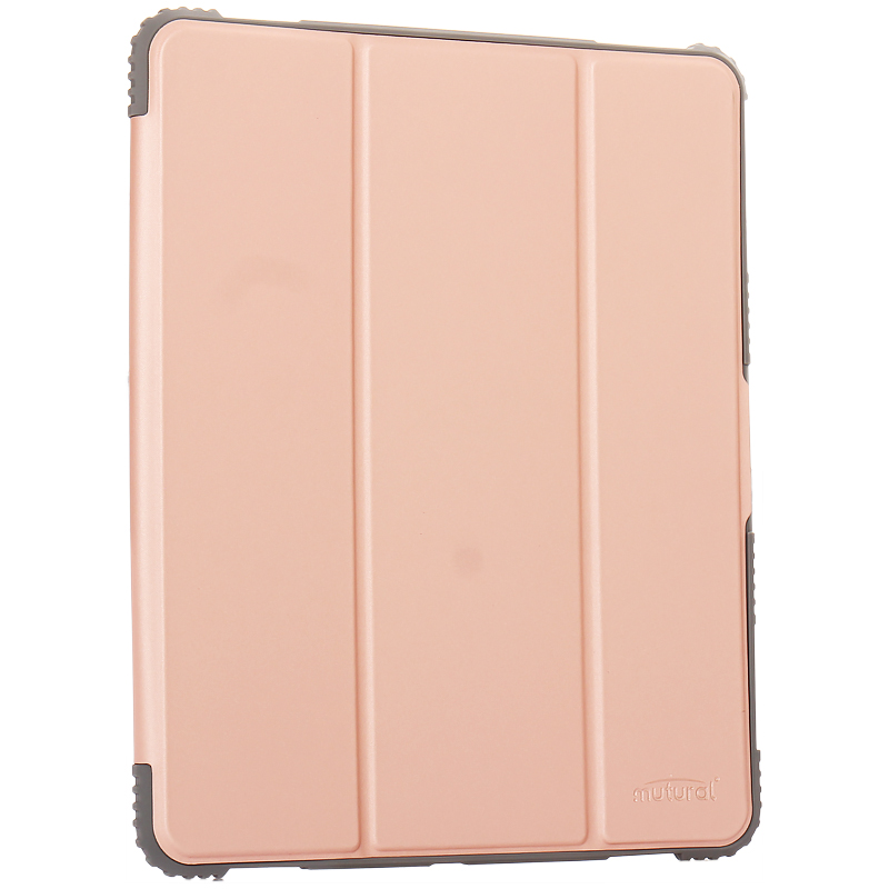 Чехол-подставка Mutural Folio Case Elegant series для iPad Pro (12.9") 2021г. кожаный (MT-P-010504) Розовое золото