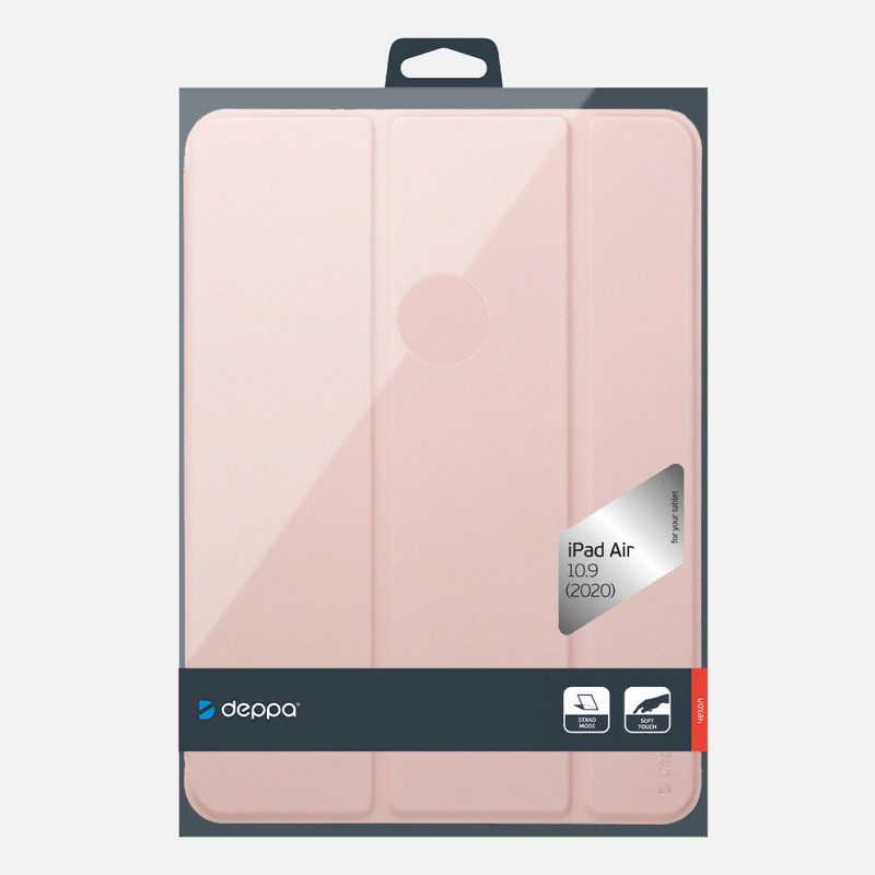 Чехол-подставка Deppa Wallet Onzo Basic для iPad Air (10.9") 2020г. Soft touch 1.0мм (D-88062) Розовый