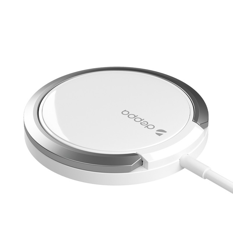 Беспроводное зарядное устройство Deppa Magsafe Ring Qi 15W (D-23156) Белая