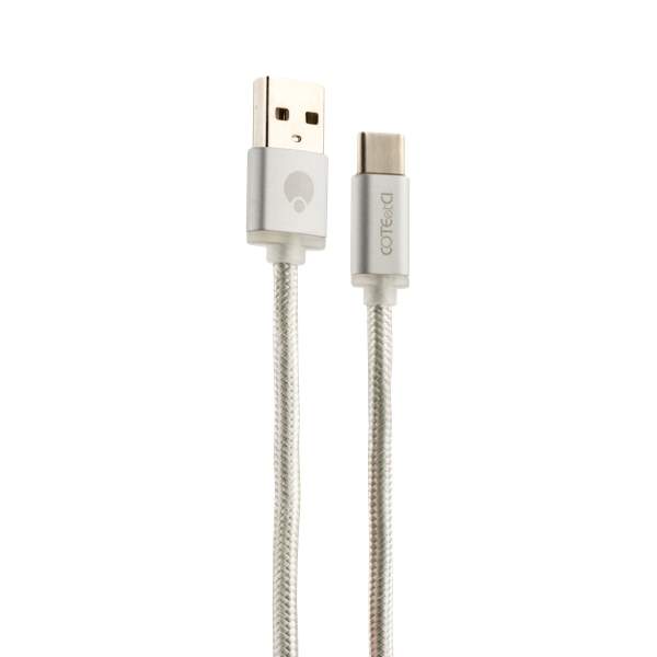 USB дата-кабель COTECi M20 NYLON series Type-C Cable CS2128-3M-TS (3.0m) Серебристый