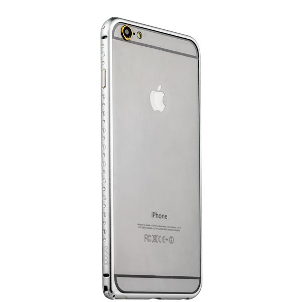 Бампер металлический iBacks Aircraft Grade Aluminum Bumper with Diamond для iPhone 6s Plus (5.5) (ip60225) Silver