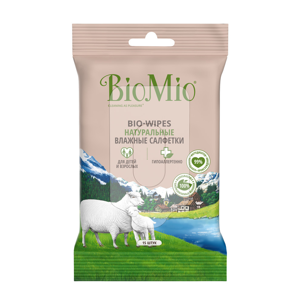 Влажные салфетки BioMio 85 г