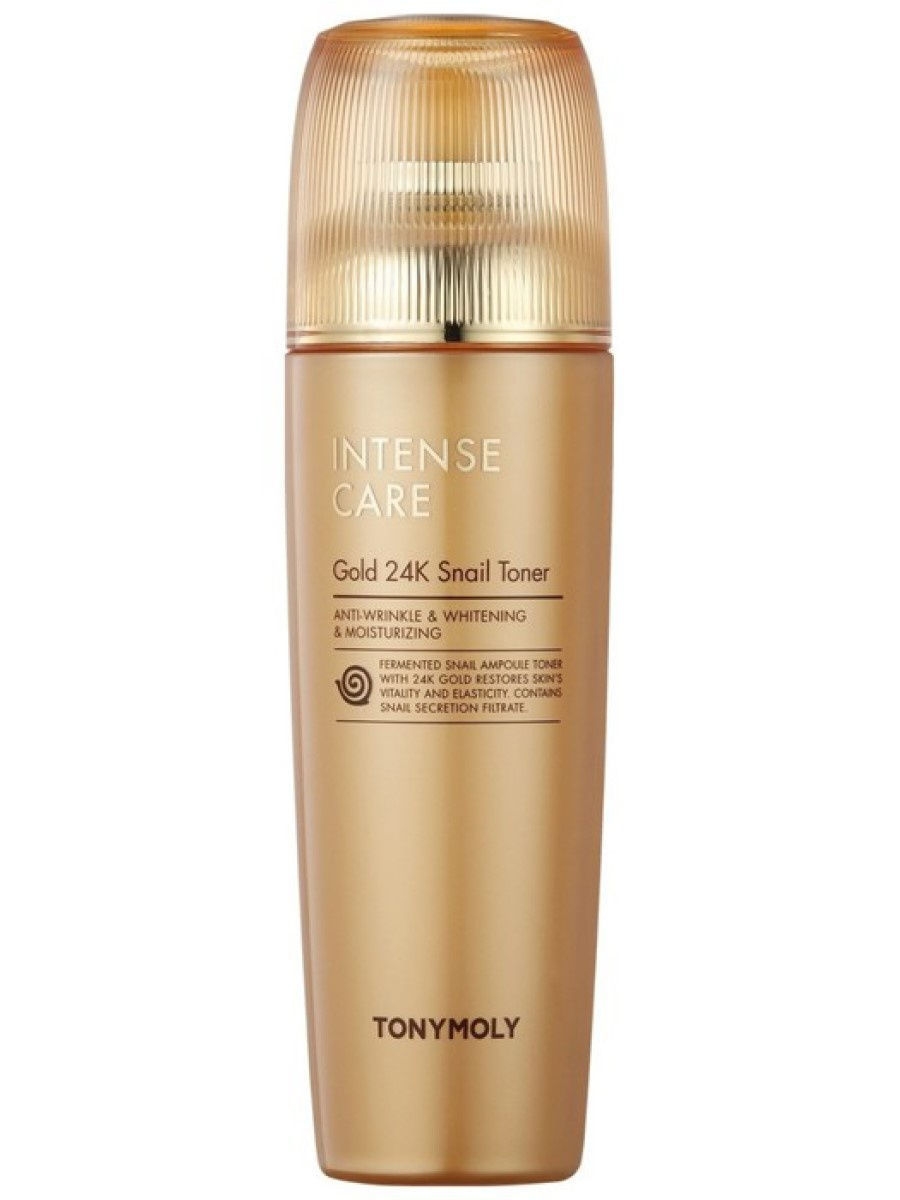 Tony Moly Тонер для лица с улиточным муцином и золотом - Intense care gold 24k snail toner, 140мл