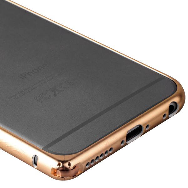 Бампер металлический iBacks Flame Aluminium Bumper for iPhone 6s/ 6 (4.7) - (ip60079) Champagne Gold - Золото