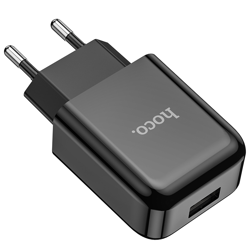 Адаптер питания Hoco N2 Vigour single port charger Apple&Android (USB: 5V max 2.1A) Черный