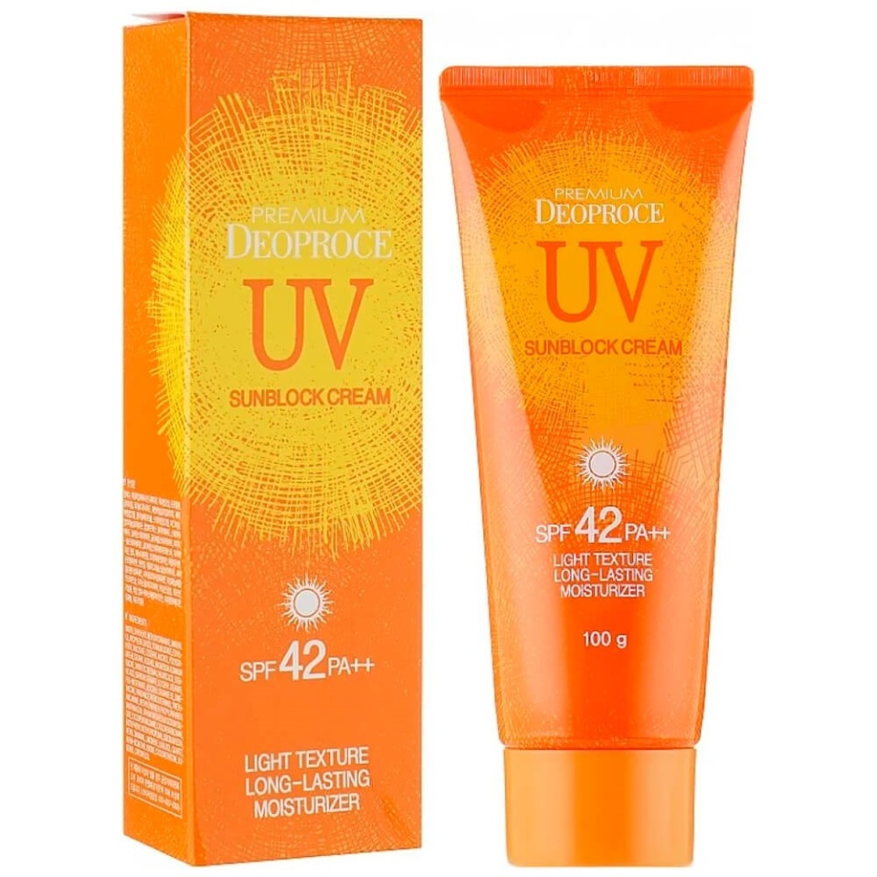 DEOPROCE PREMIUM UV SUNBLOCK CREAM SPF42 PA+++ Солнцезащитный крем