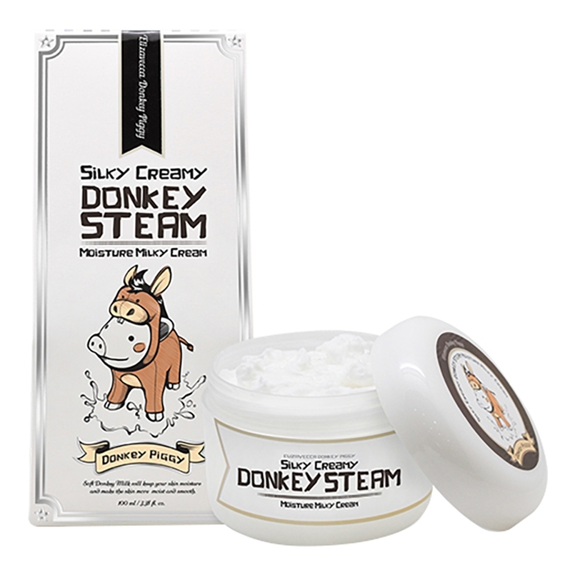 Elizavecca Крем для кожи молочный увлажняющий - Silky creamy donkey steam moisture milky, 100мл