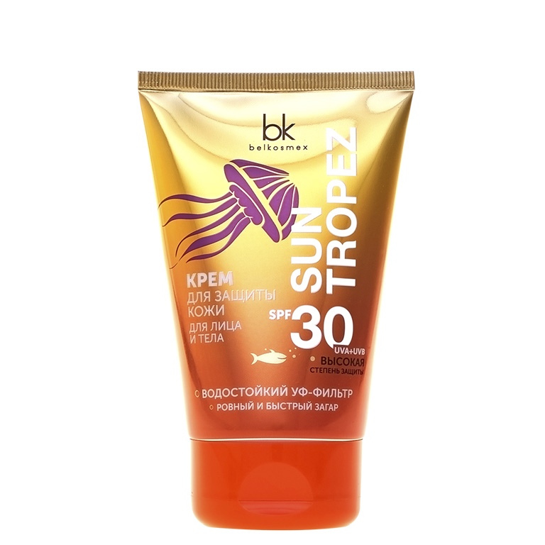 SUN TROPEZ Крем защиты кожи для лица и тела SPF 30 *UVA+UVB*высокая степень защиты *водостойкий *ровный и быстрый загар 120мл