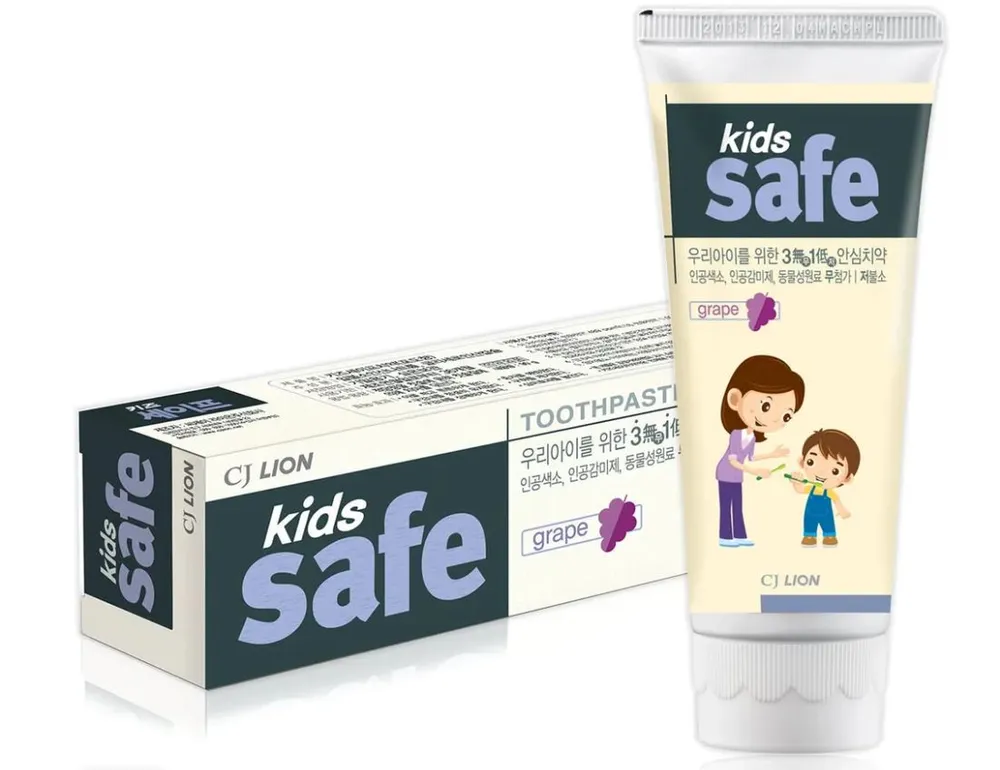 LION KIDS SAFE 90g Детская зубная паста со вкусом винограда