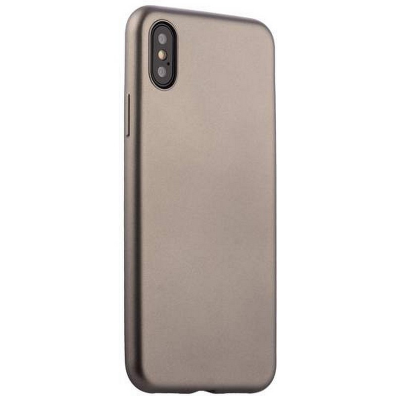 Чехол-накладка силиконовый J-case Delicate Series Matt 0.5mm для iPhone XS/ X (5.8") Графитовый