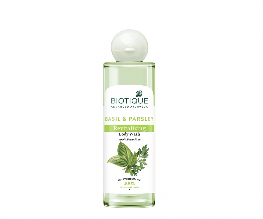 Biotique Basil & Parsley Revitalizing Body Wash Восстанавливающий гель для душа с экстрактами базилика и петрушки 200мл