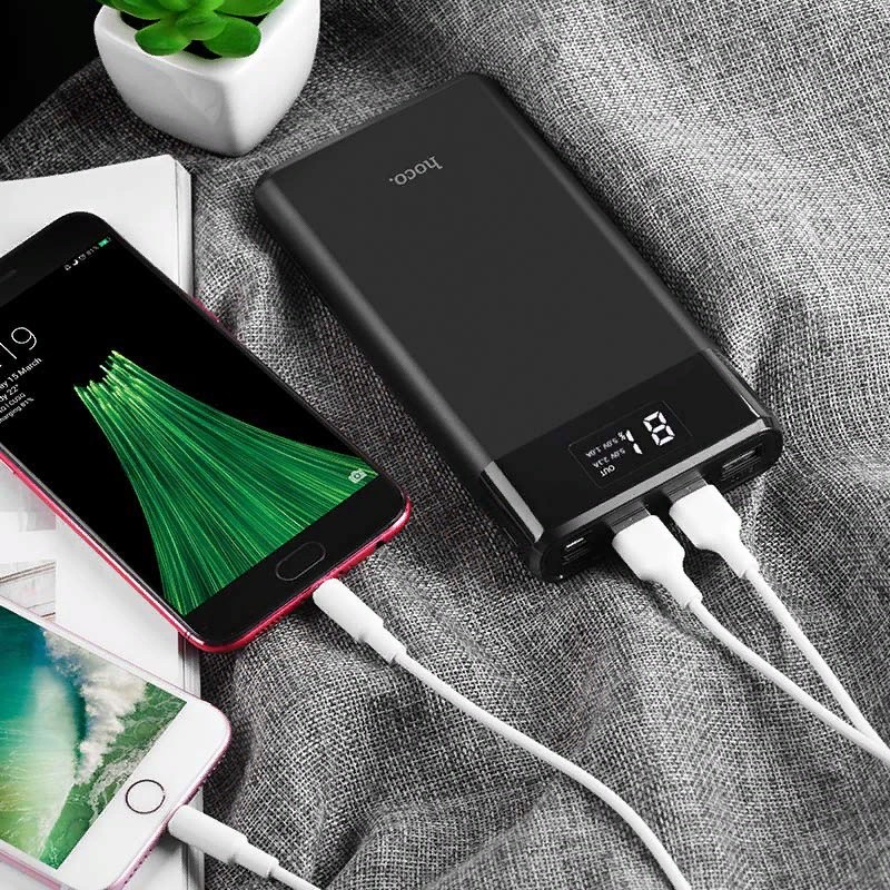 Аккумулятор внешний универсальный Hoco B35E-30000 mAh Entourage mobile Power bank (2USB: 5V-2.0A) черный