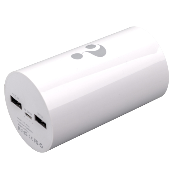 Аккумулятор внешний универсальный Wisdom YC-YDA11 Portable Power Bank 10400mAh ceramic white (USB выход: 5V 1A & 5V 2A)