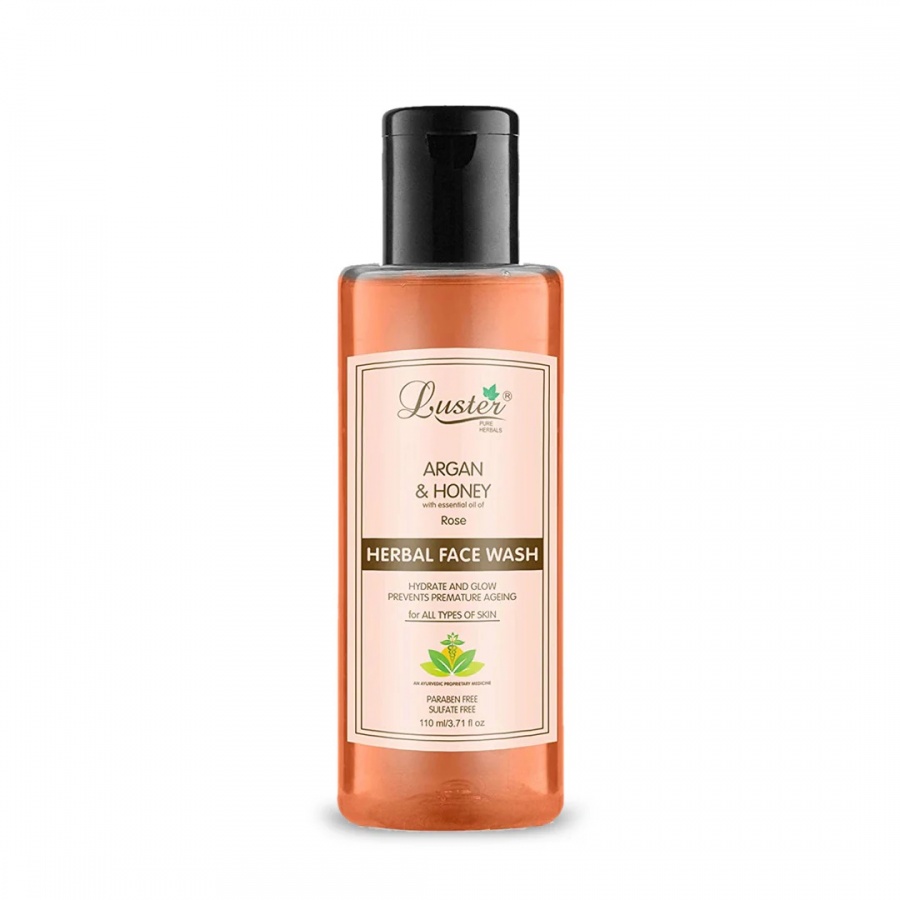 LUSTER Argan & Honey Herbal Face Wash Антивозрастной гель для умывания с маслом арганы и мёдом 110мл