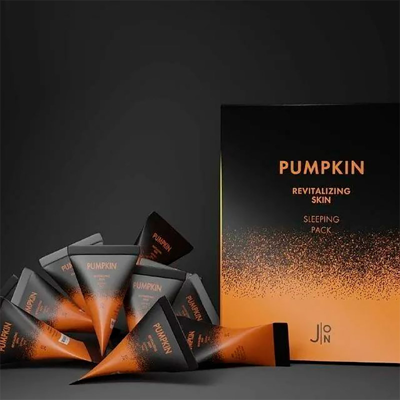 J:on Набор ночных масок для лица «тыква» - Pumpkin revitalizing skin sleeping pack, 20 мл по 5 мл