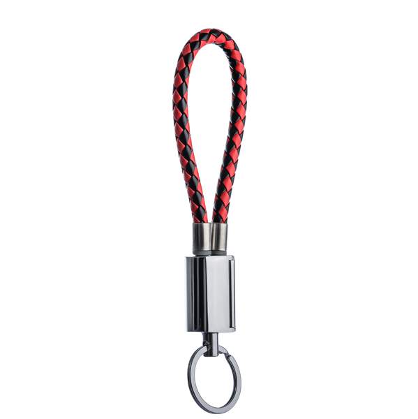 USB дата-кабель-брелок COTECi M33 FASHION series MicroUSB Keychain Cable CS2146-BR (0.25m) black/ red