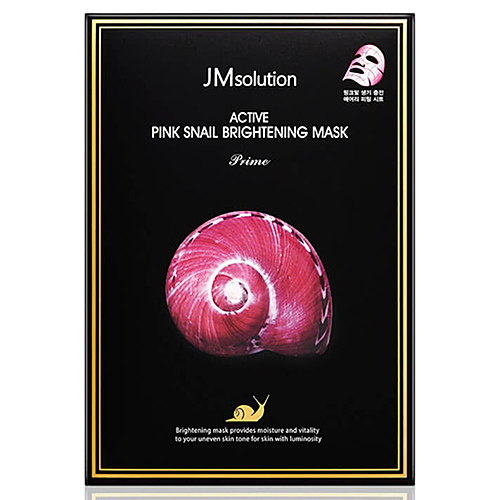 JMsolution Маска ультратонкая с муцином улитки - Active pink snail brightening mask prime, 30мл