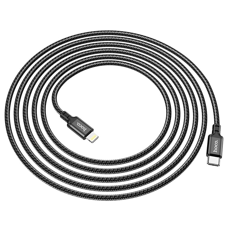 Дата-кабель Hoco X14 Double speed PD charging data cable for Type-C to Lightning (2.0 м) Черный