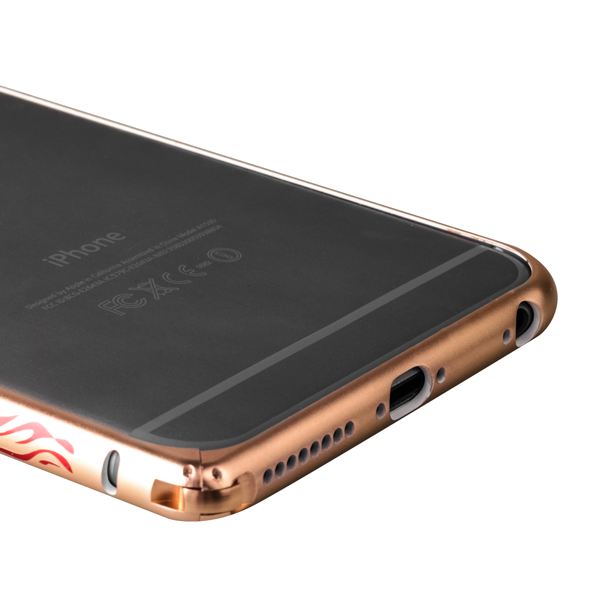 Бампер металлический iBacks Colorful Arc-shaped Flame Aluminium Bumper для iPhone 6s Plus/ 6 Plus - gold edge (ip60063) Gold