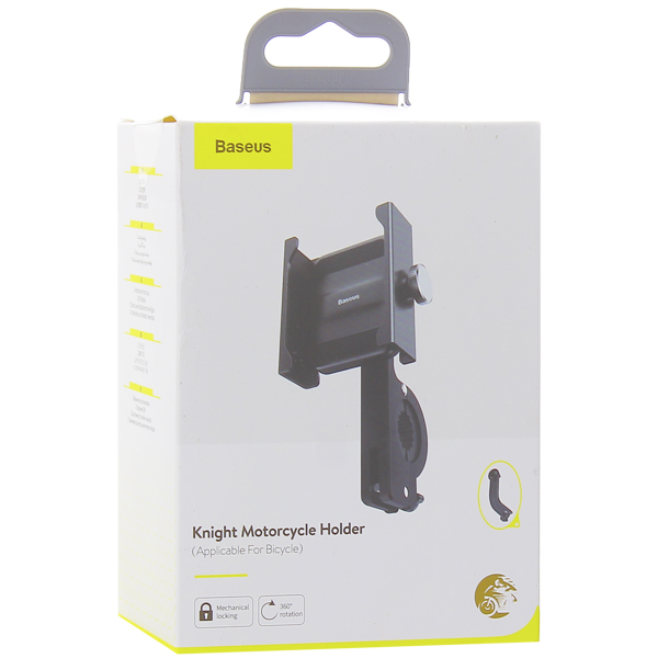 Веломотодержатель Baseus Knight Motorcycle holder (Applicable for Bicycle) (CRJBZ-01) крепление на руль Черный