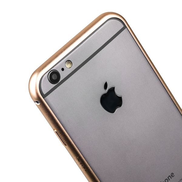 Бампер металлический iBacks Arc-shaped Damascus Aluminium Bumper for iPhone 6s/ 6 (4.7) - gold edge (ip60010) Gold Золото