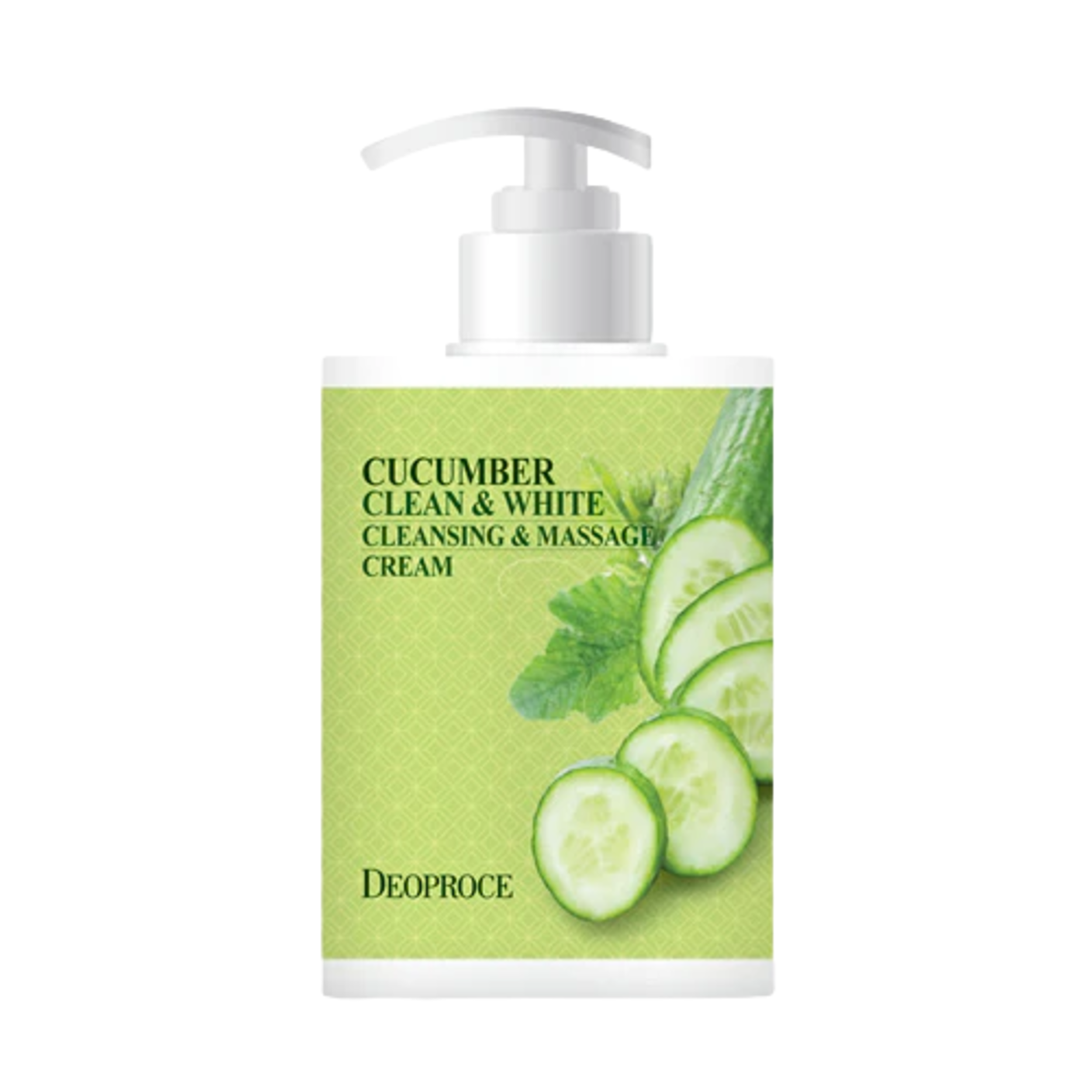 Deoproce Крем для лица c огурцом массажный - Clean&amp;white cleansing massage cream cucumber, 430мл