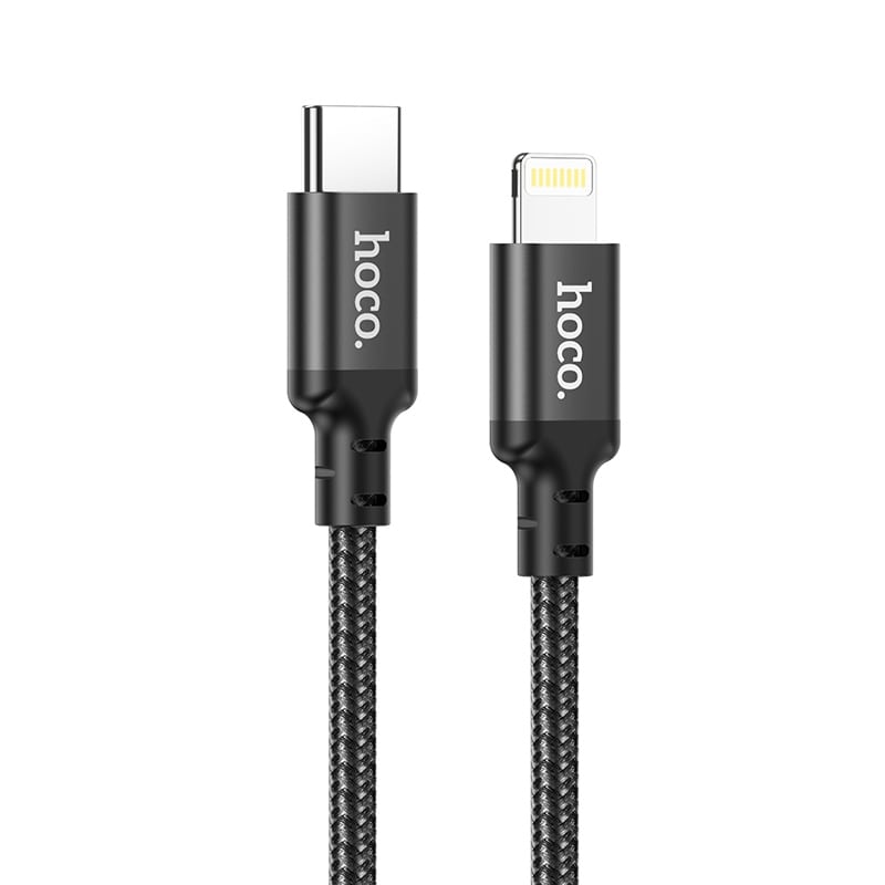 Дата-кабель Hoco X14 Double speed PD charging data cable for Type-C to Lightning (2.0 м) Черный