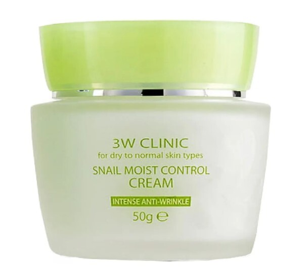 Восстанавливающий крем для лица с улиточным муцином Snail Moist Control Cream 3W CLINIC 50 г