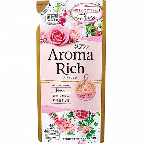 Lion Кондиционер смягчающий с цветочно-фруктовым ароматом з/б - Soflan aroma rich diana, 400мл