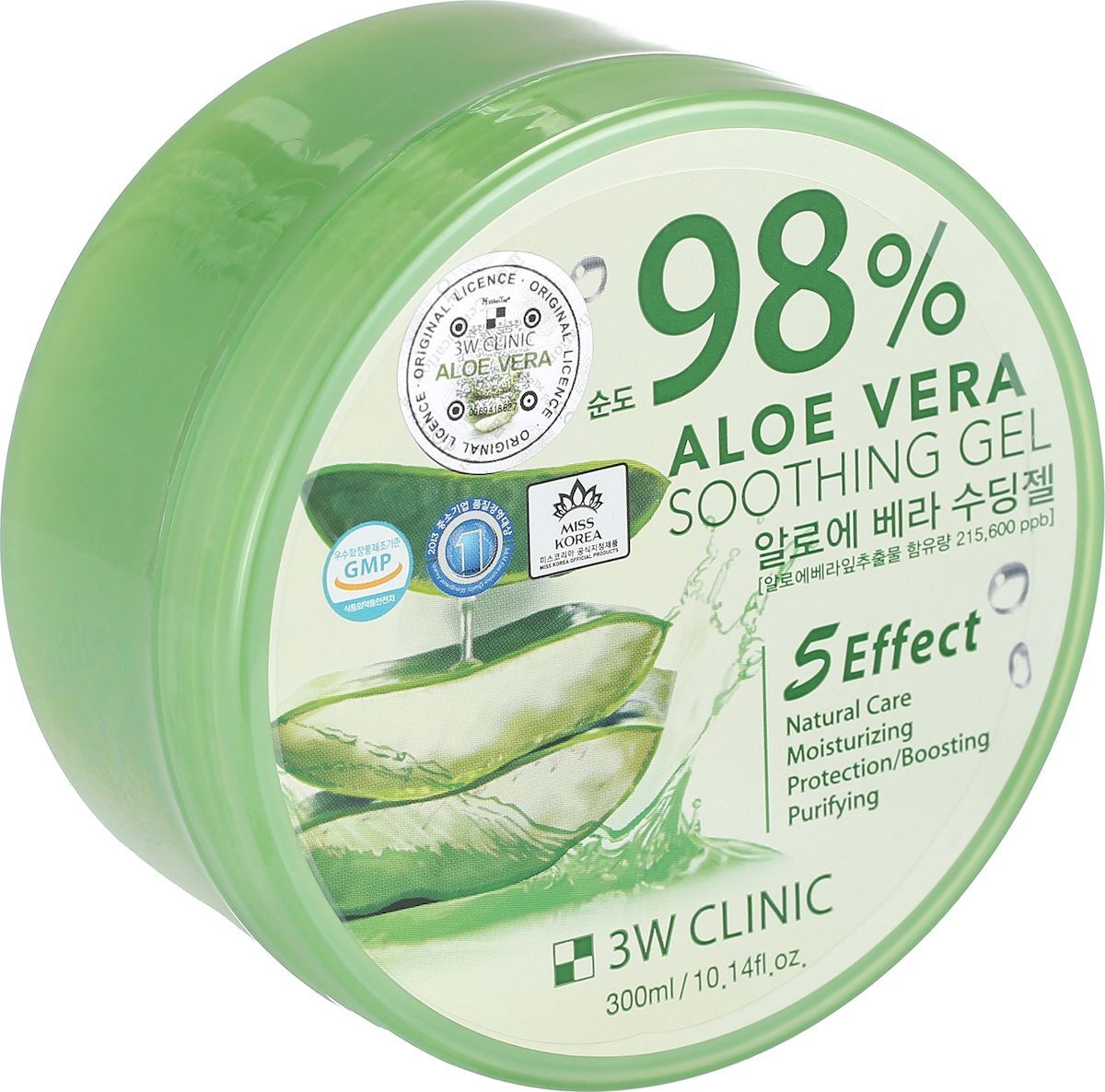 3W CLINIC 98% Aloe Vera Soothing Gel Универсальный увлажняющий гель с алоэ вера