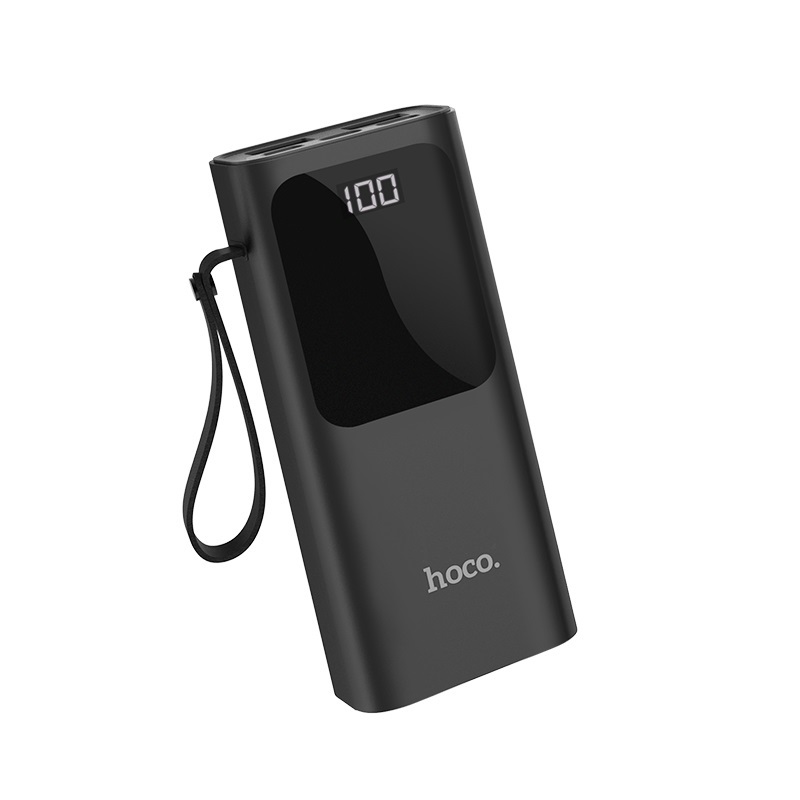 Аккумулятор внешний универсальный Hoco J41-10000 mAh Treasure Power Bank с LED индикатором (2USB: 5V-2.0A) Черный