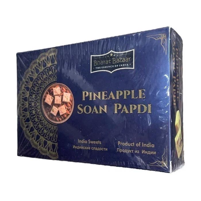 Bharat Bazaar Сладости Соан Папди со вкусом Ананасом Soan Papadi Pineapple 250г