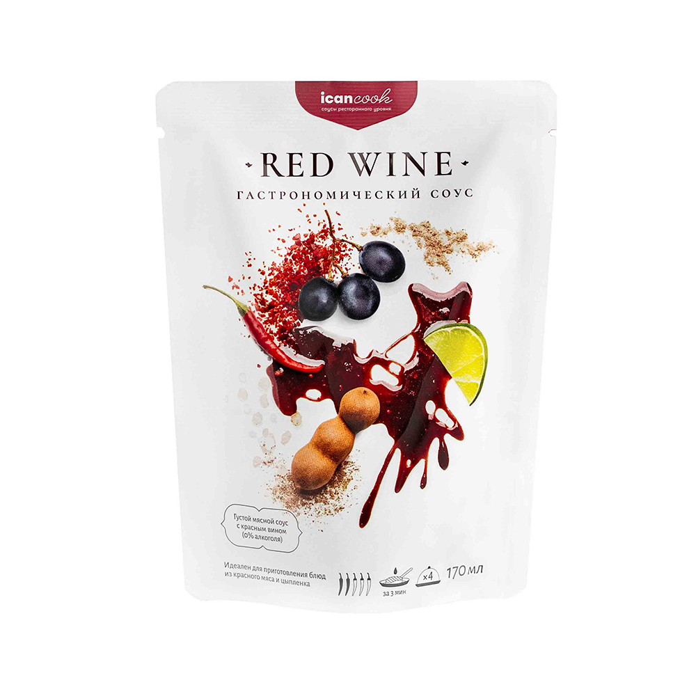 Соус "Red wine", гастрономический icancook 170 г 170 мл