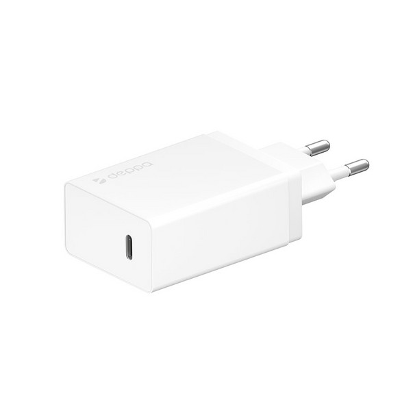 Адаптер питания Deppa USB Type-C Power Delivery 30Вт D-11388 (5В/ 3А, 9В/ 3А, 12В/ 2.5А) Белый