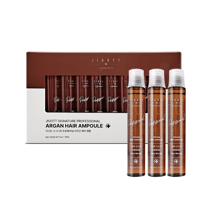 Jigott Signature Professional Argan Hair Ampoule Сыворотка для волос с аргановым маслом  10*13мл