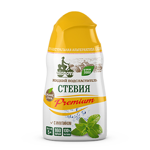 Жидкий столовый подсластитель "Стевия Premium" Bionova 80 г