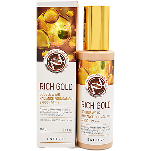 Enough Крем тональный с золотом - Rich gold double wear radiance foundation #13, 100мл