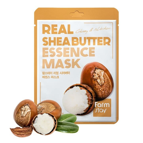 FarmStay Real Shea Butter Essence Mask Тканевая маска для лица с маслом ши