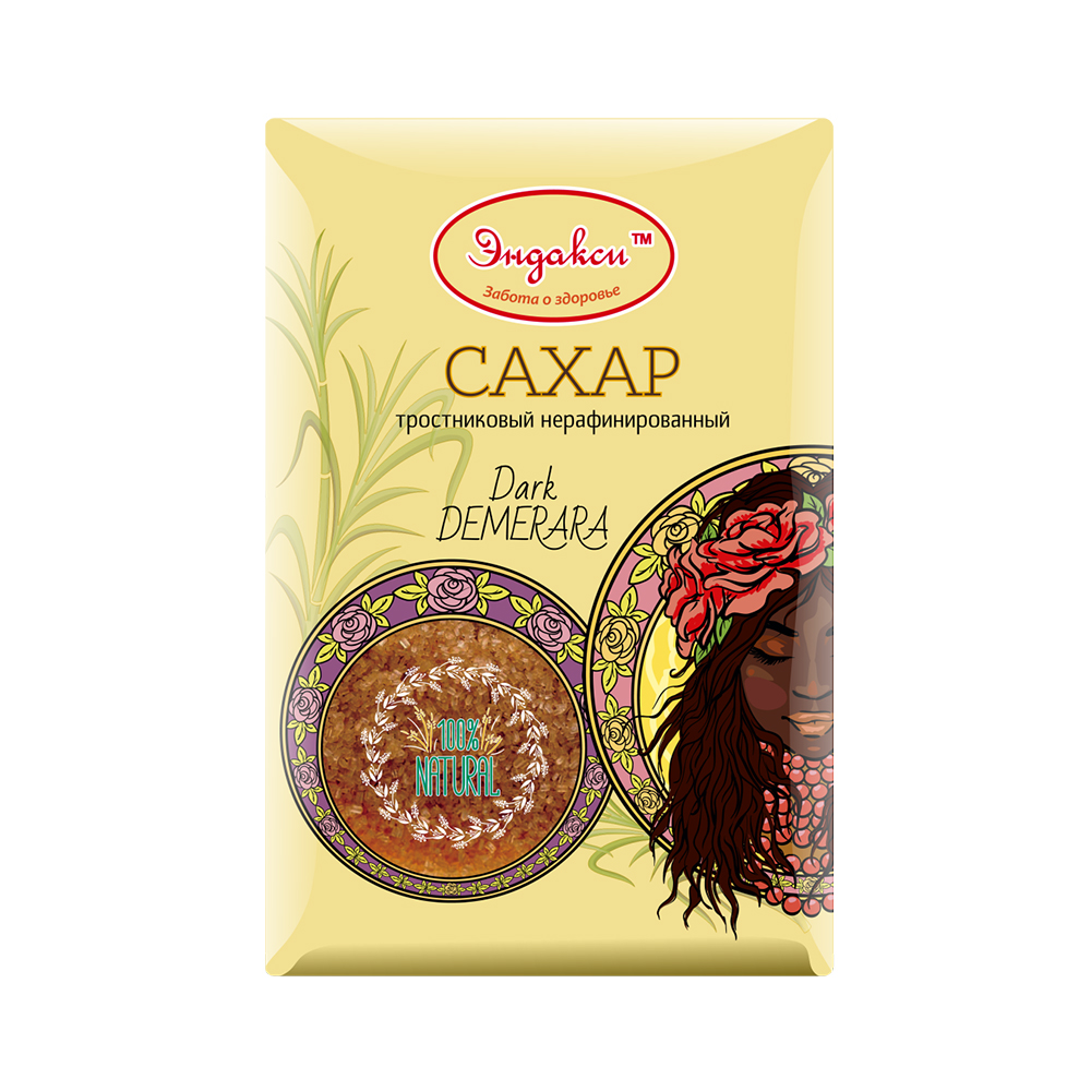 Сахар тростниковый "Dark Demerara Sugar" Эндакси 800 г