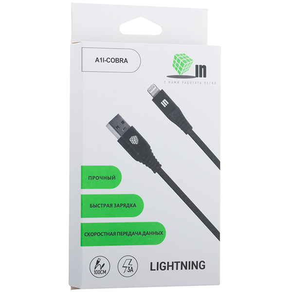 USB дата-кабель Innovation A1I-COBRA Lightning (1.0 м) 3A Красный