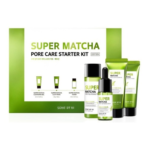 SOME BY MI SUPER MATCHA PORE CARE STARTER KIT Набор: гель, маска, тонер, сыворотка