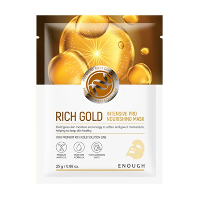 ENOUGH Тканевая маска для лица с золотом Rich Gold Intensive Pro Nourishing Mask