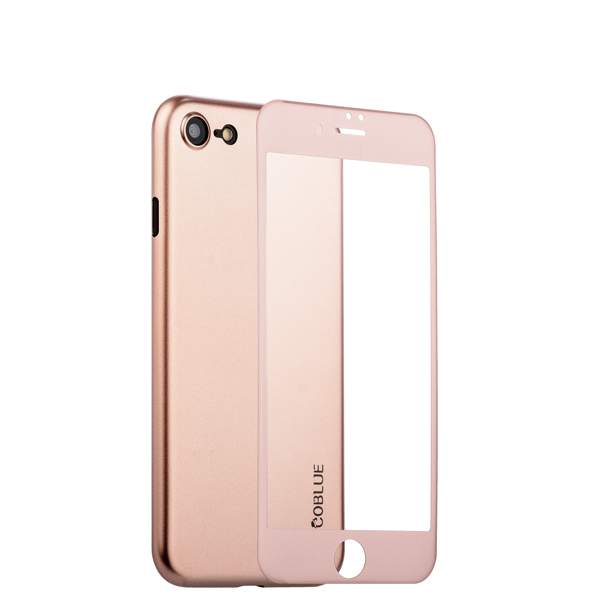 Чехол-накладка супертонкая Coblue Slim Series PP Case & Glass (2в1) для iPhone SE (2020г.)/ 8/ 7 (4.7) Розовый