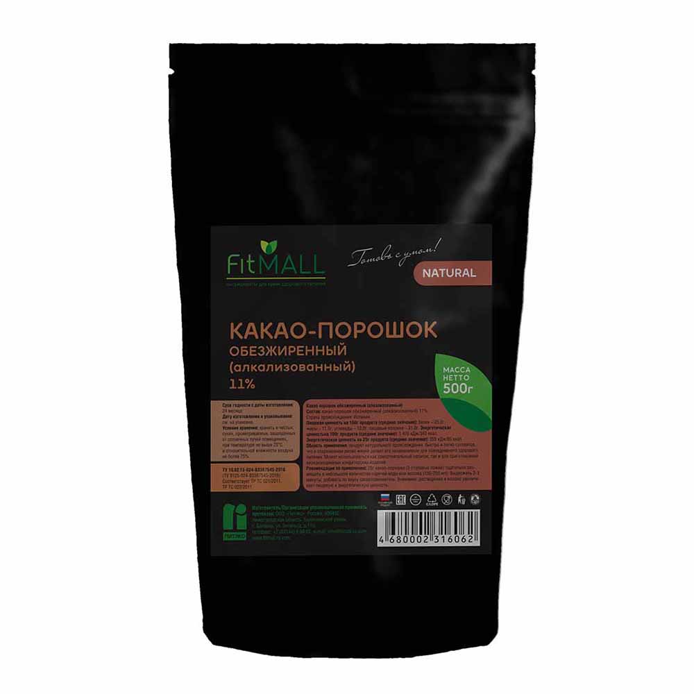 Какао-порошок обезжиренный, 11% Fit Parad 500 г