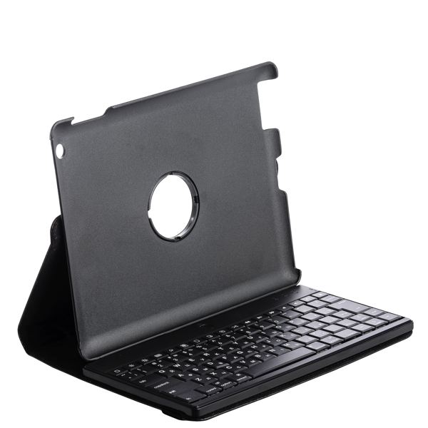 Чехол&клавиатура LAB для iPad 4/ 3/ 2 Bluetooth Keyboard Leather Case (РУС-ENG) с рифленой поверхностью Черный