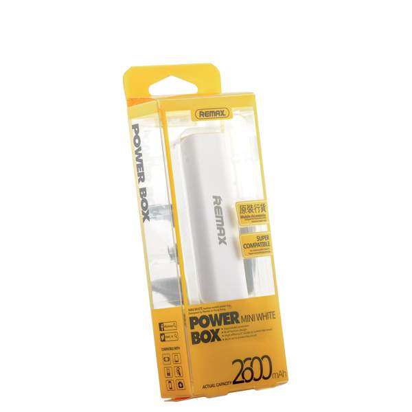 Аккумулятор внешний универсальный Remax RPL 3- 2600 mAh Mini White power bank (USB: 5V-1.5A) Grey Серый