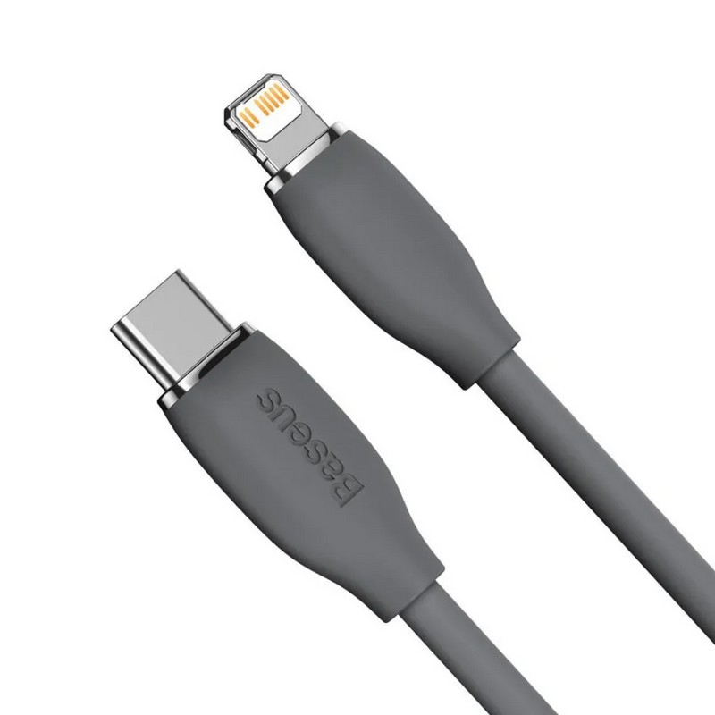 USB дата-кабель Baseus Jelly Liquid Silica Gel Fast Charging Data Cable Type-C - Lightning 20W (9V-2.0A/ 5V-2.4A) (CAGD020001) 1.2м Черный