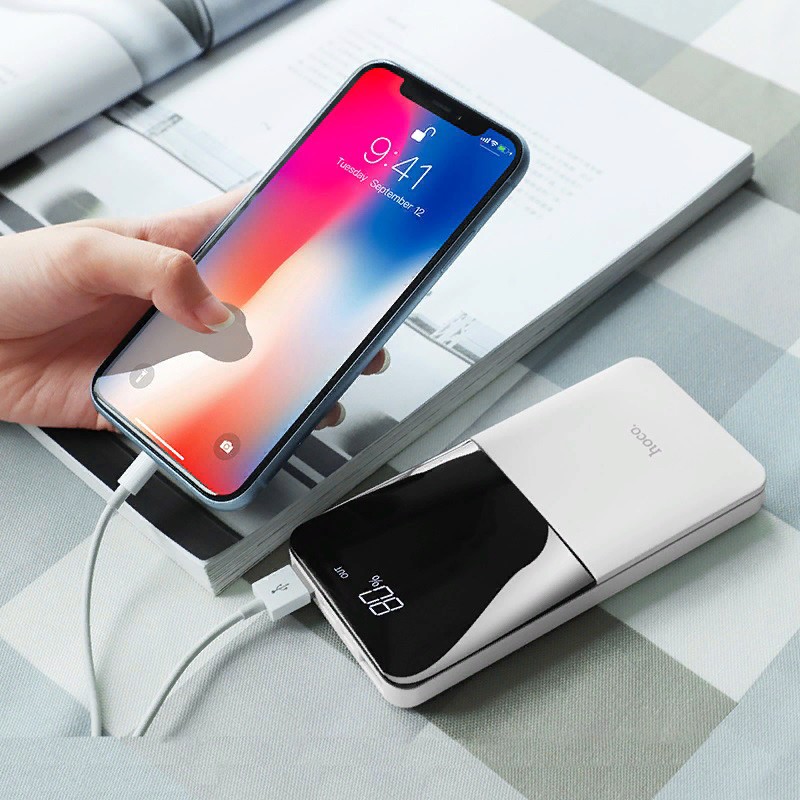 Аккумулятор внешний универсальный Hoco J42 10000 mAh High power mobile power bank (2USB:5V-2.0A Max) Белый