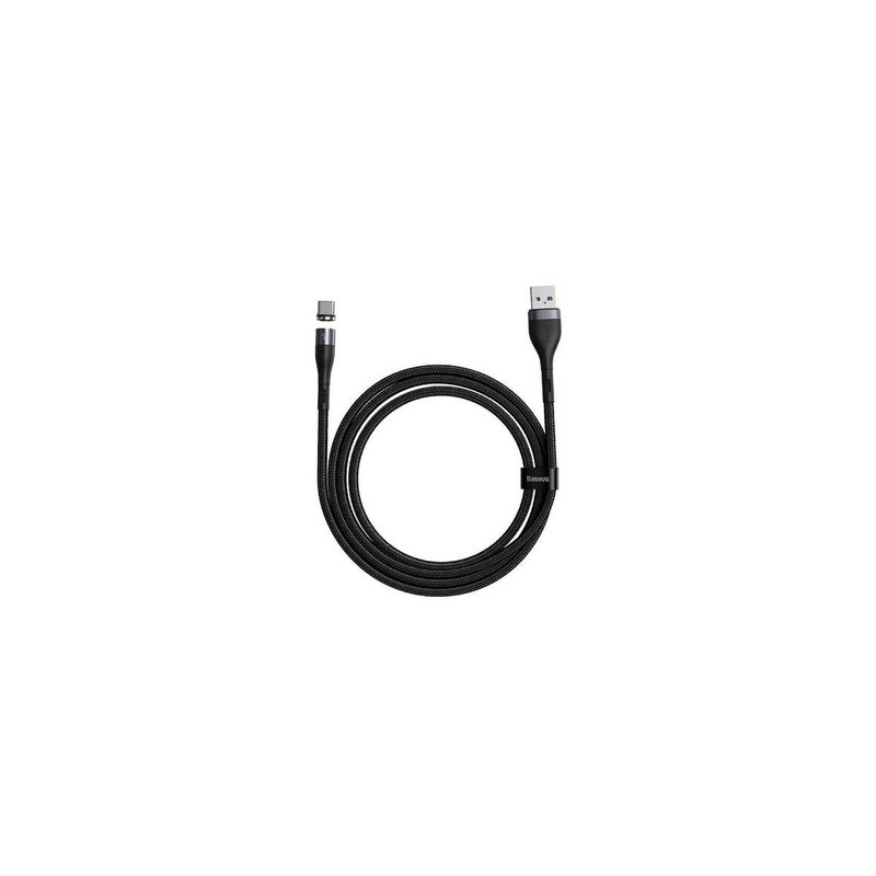 USB дата-кабель Baseus Zinc Magnetic Charging cable Type-C нейлон 5A (CATXC-NG1) 1.0 м Черный