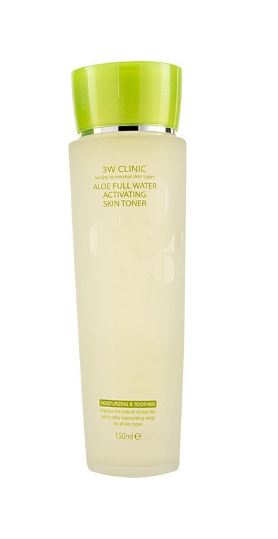 3W CLINIC Aloe Full Water Activating Skin Toner Увлажняющий тонер с экстрактом алоэ